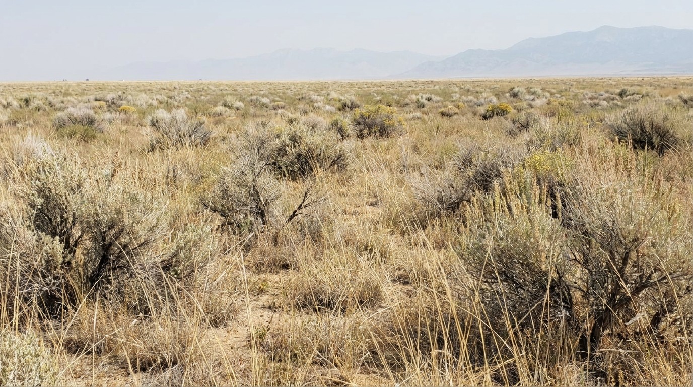 The site's terrain, ground-level view